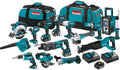 Makita XT1501 18V LXT 15-tool cordless combo kit with batteries and charger