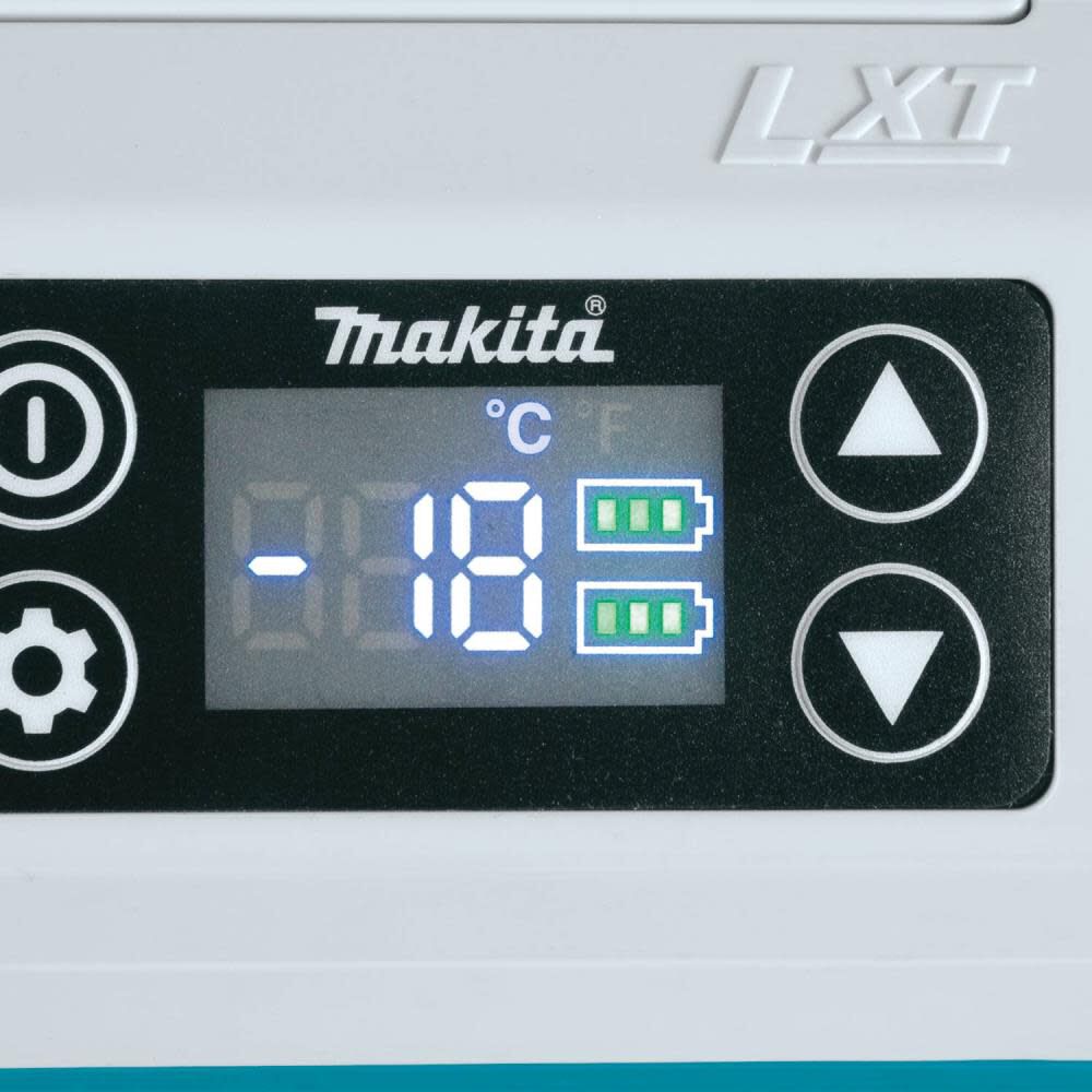 Makita 18V X2 LXT Cooler/Warmer Box DCW180Z – 12V/24V Car & AC Powered, 4 Cooling + 2 Warming Modes