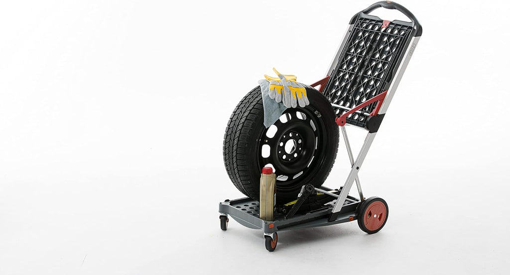 CLAX Folding Collapsible Transport Trolley – Aluminium Frame, Storage Crate, 132 lb Load