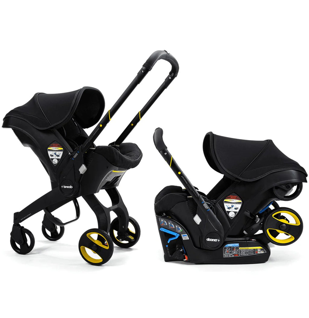 DOONA Infant Car Seat Stroller with LATCH Base – All-in-One Travel System, Nitro Black (Open Box)