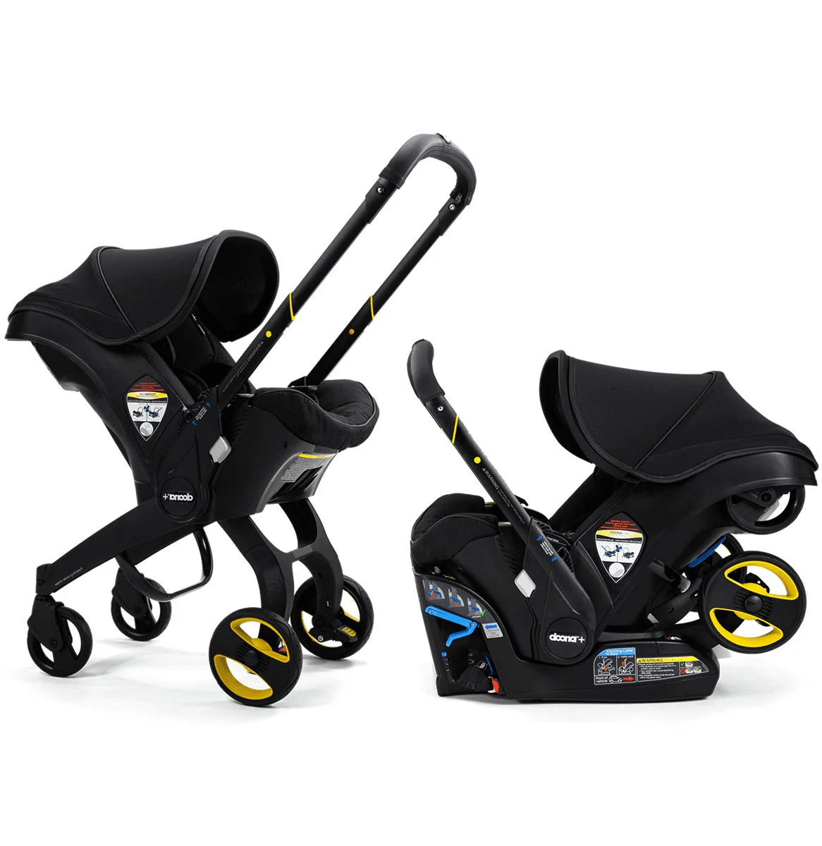 DOONA Infant Car Seat Stroller with LATCH Base – All-in-One Travel System, Nitro Black (Open Box)