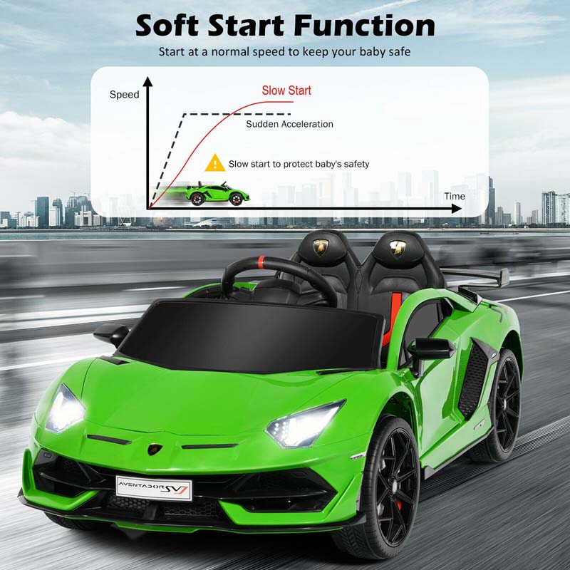 Licensed Lamborghini SVJ 12V Kids Ride-On Car – Electric Sports Car with Remote, Trunk, Music & LED Lights