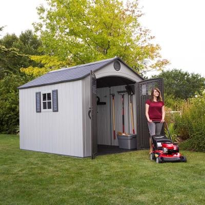 8 ft x 10 ft Outdoor Storage Shed 340 – Steel-Reinforced Dual-Wall HDPE Garden Shed with Window