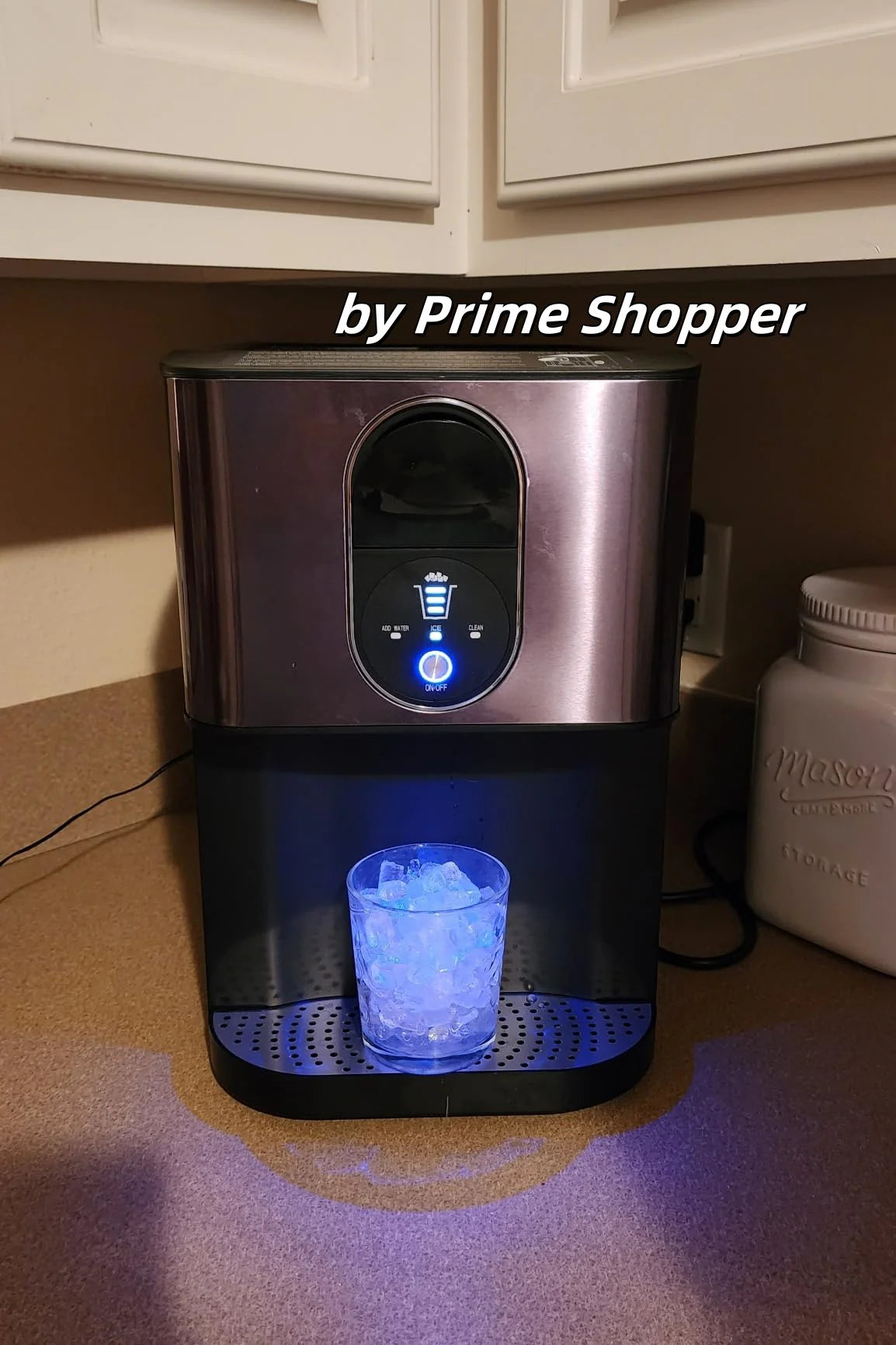 COWSAR Countertop Nugget Ice Maker – 44 lb/24h Self-Dispensing Pellet Ice Machine