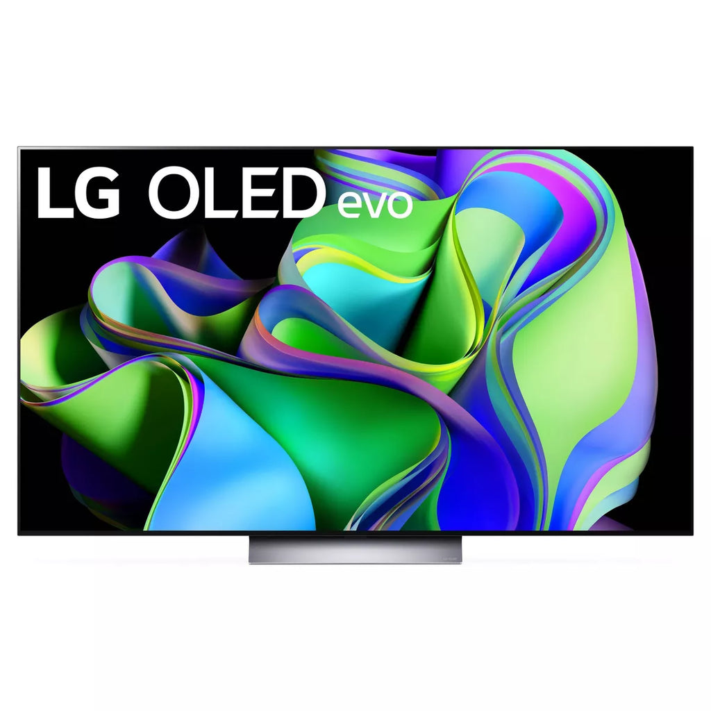LG OLED65C3 65-inch 4K smart OLED TV on stand