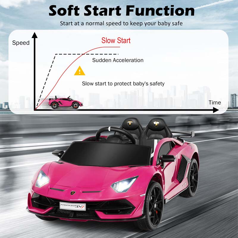 Licensed Lamborghini SVJ 12V Kids Ride-On Car – Electric Sports Car with Remote, Trunk, Music & LED Lights