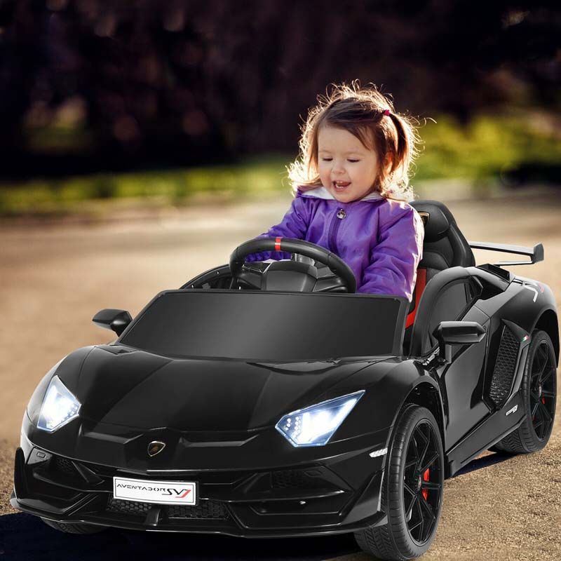 Licensed Lamborghini SVJ 12V Kids Ride-On Car – Electric Sports Car with Remote, Trunk, Music & LED Lights