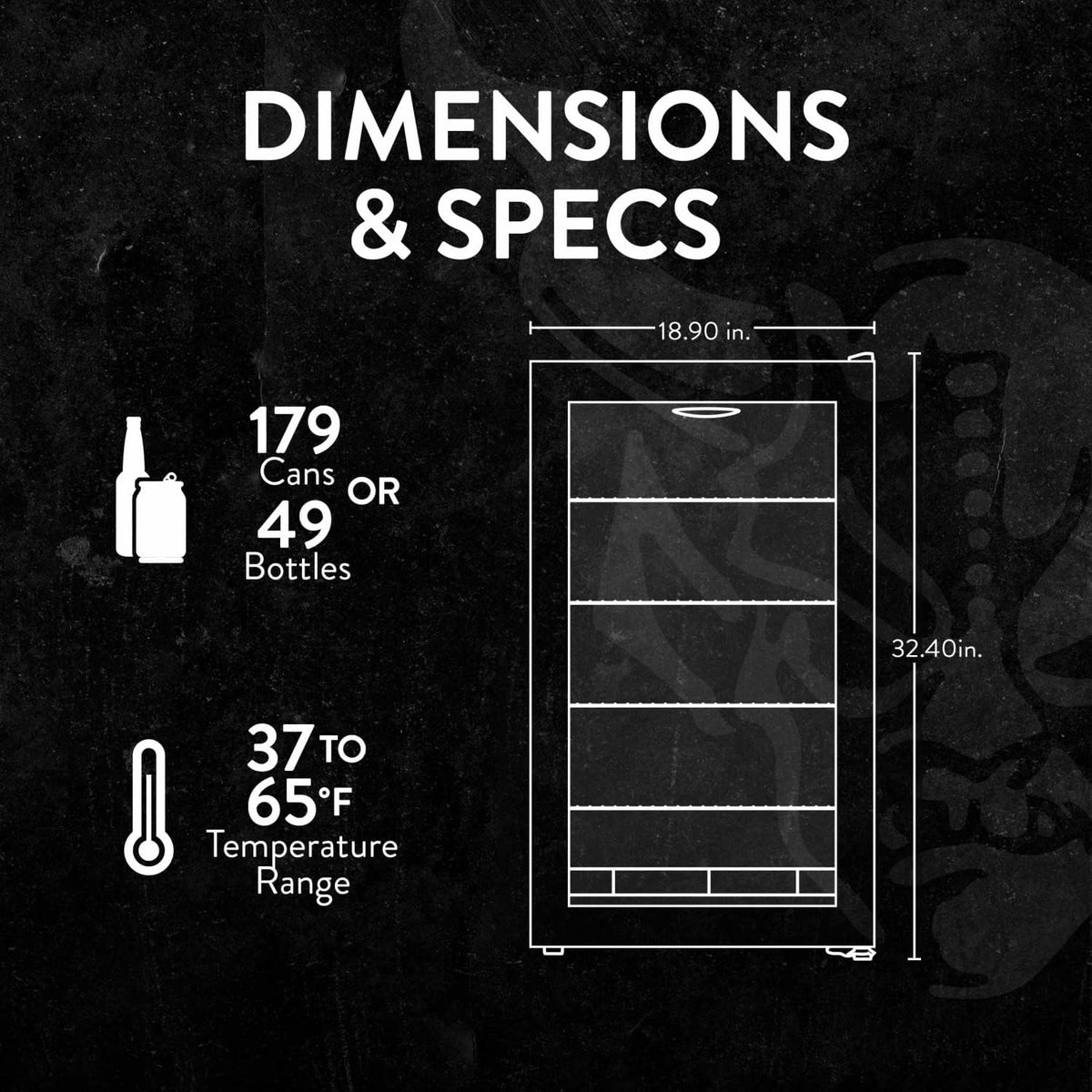 NewAir 126 Can Beverage Refrigerator – Freestanding Mini Fridge, Glass Door, LED, 7 Settings