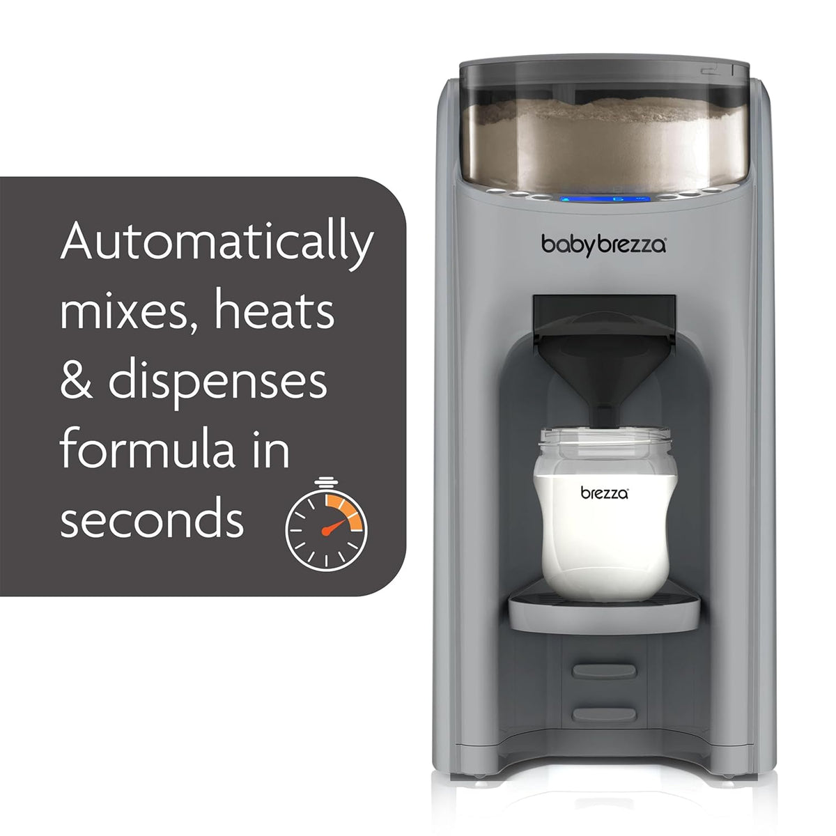 Baby Brezza Formula Pro Advanced Automatic Warm Formula Dispenser, BPA-Free, White