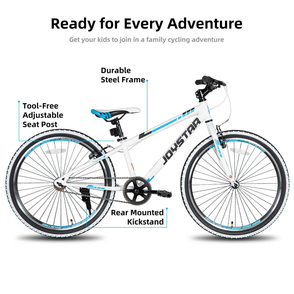 JOYSTAR Lubbock Kids Mountain Bike 20" and 24" Single-Speed Bicycle for Boys and Girls