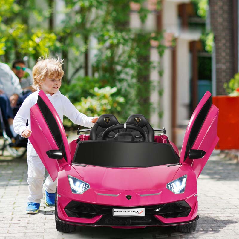 Licensed Lamborghini SVJ 12V Kids Ride-On Car – Electric Sports Car with Remote, Trunk, Music & LED Lights