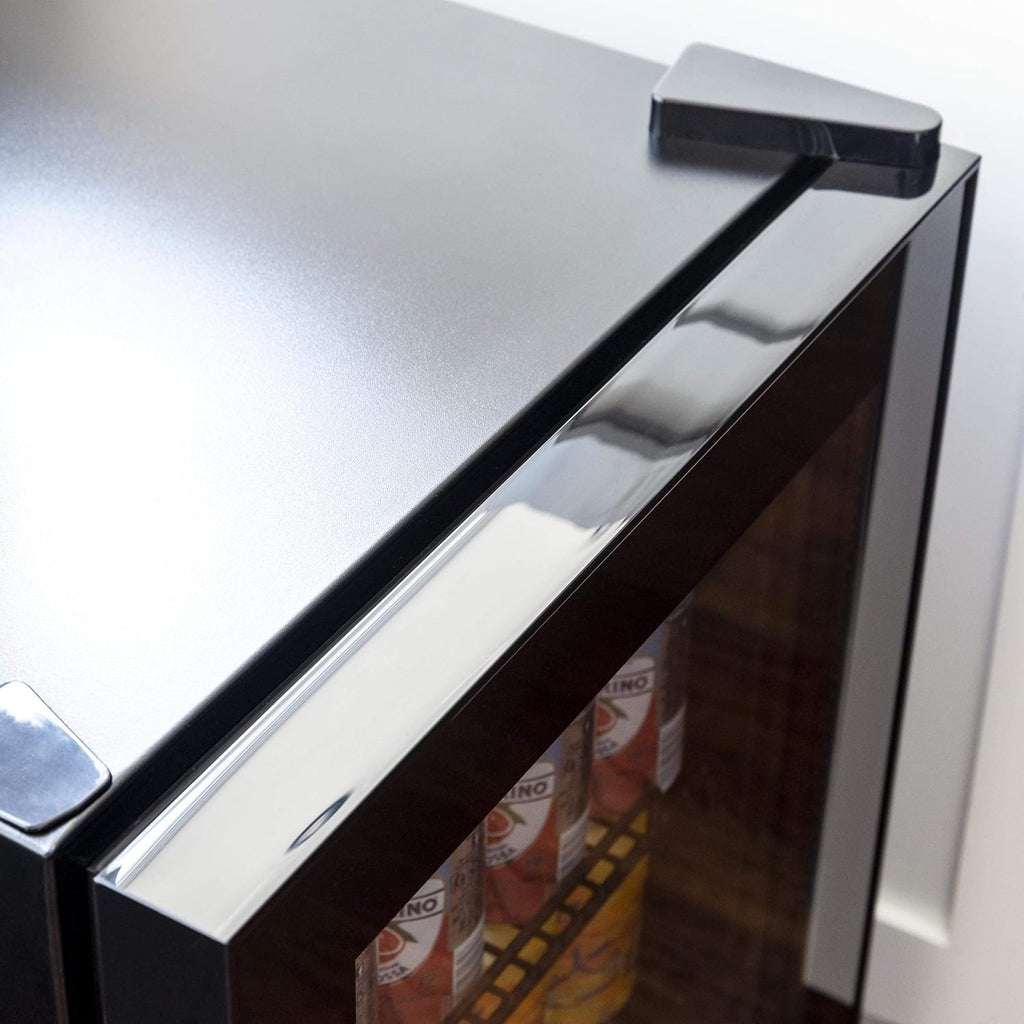 NewAir 126 Can Beverage Refrigerator – Freestanding Mini Fridge, Glass Door, LED, 7 Settings