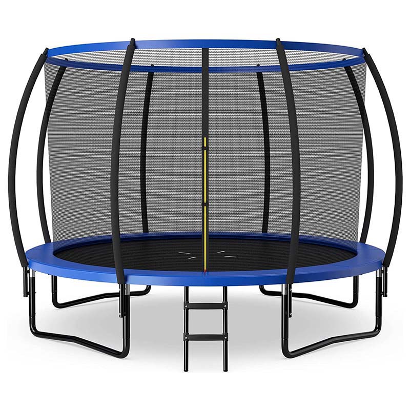 Outdoor Trampoline with Enclosure Net, Ladder & Safety Pad – 8/10/12 ft, ASTM Approved