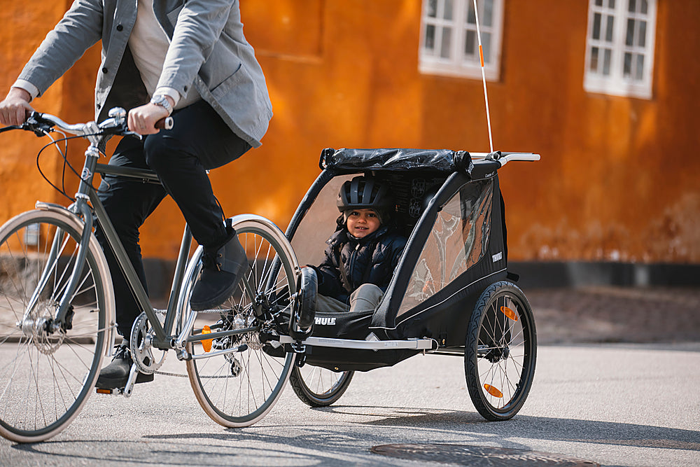 Thule Coaster XT 2-Seat Bicycle Trailer & Convertible Stroller, Black