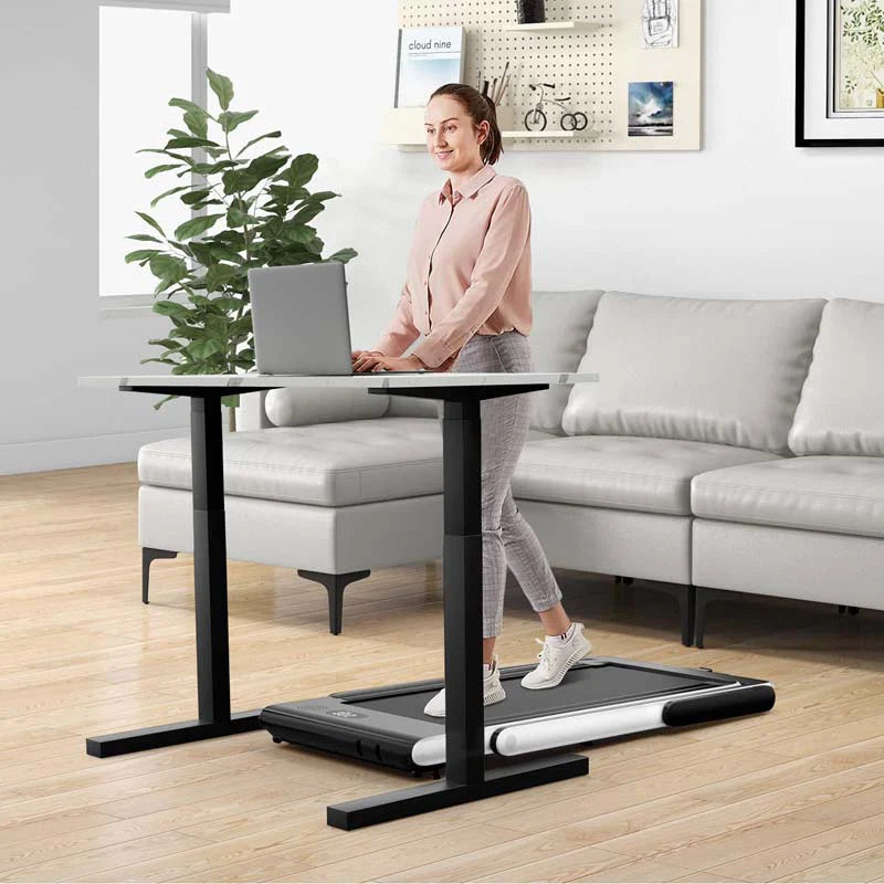 2-in-1 Folding Under Desk Treadmill – 2.25 HP, 0.6–7.5 mph, App, Speaker & Remote