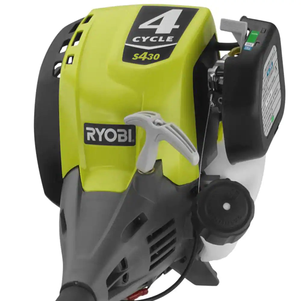 RYOBI RY4CSS 30cc 4-Stroke Straight Shaft Gas Trimmer – Attachment Capable, 18" Cut