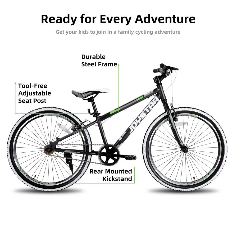 JOYSTAR Lubbock Kids Mountain Bike 20" and 24" Single-Speed Bicycle for Boys and Girls