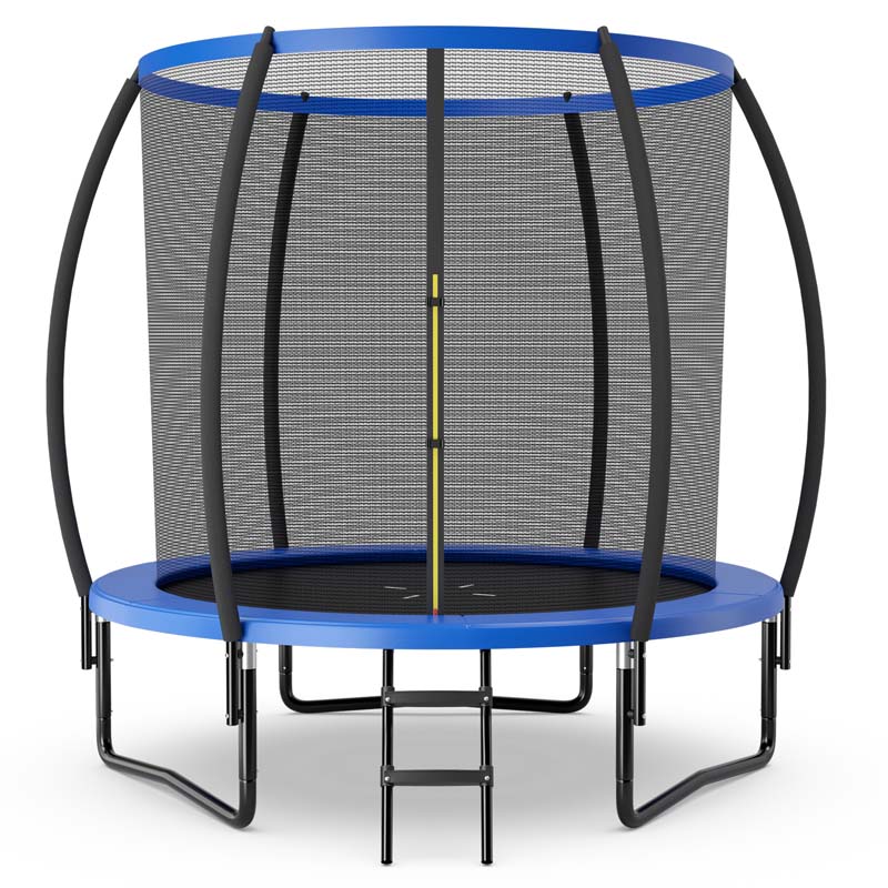 Outdoor Trampoline with Enclosure Net, Ladder & Safety Pad – 8/10/12 ft, ASTM Approved