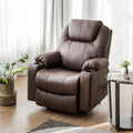 Brown PU leather electric power lift recliner chair with massage