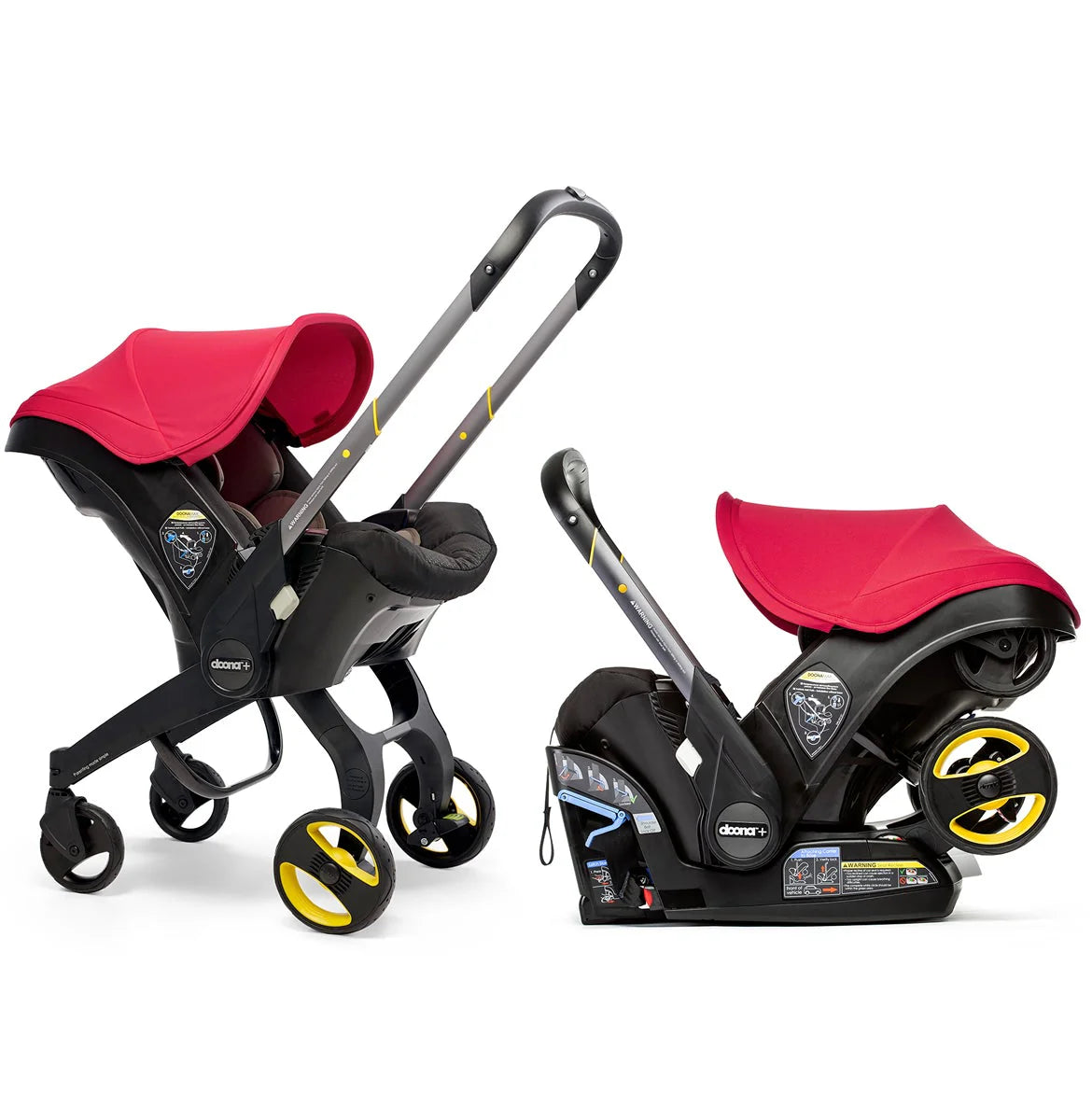 DOONA Infant Car Seat Stroller with LATCH Base – All-in-One Travel System, Nitro Black (Open Box)