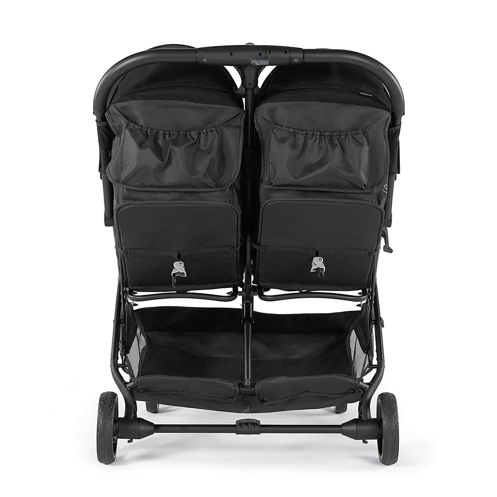 Summer 3Dpac CS+ Double Stroller – Lightweight Car-Seat-Compatible Twin Pushchair, One-Hand Fold, Black
