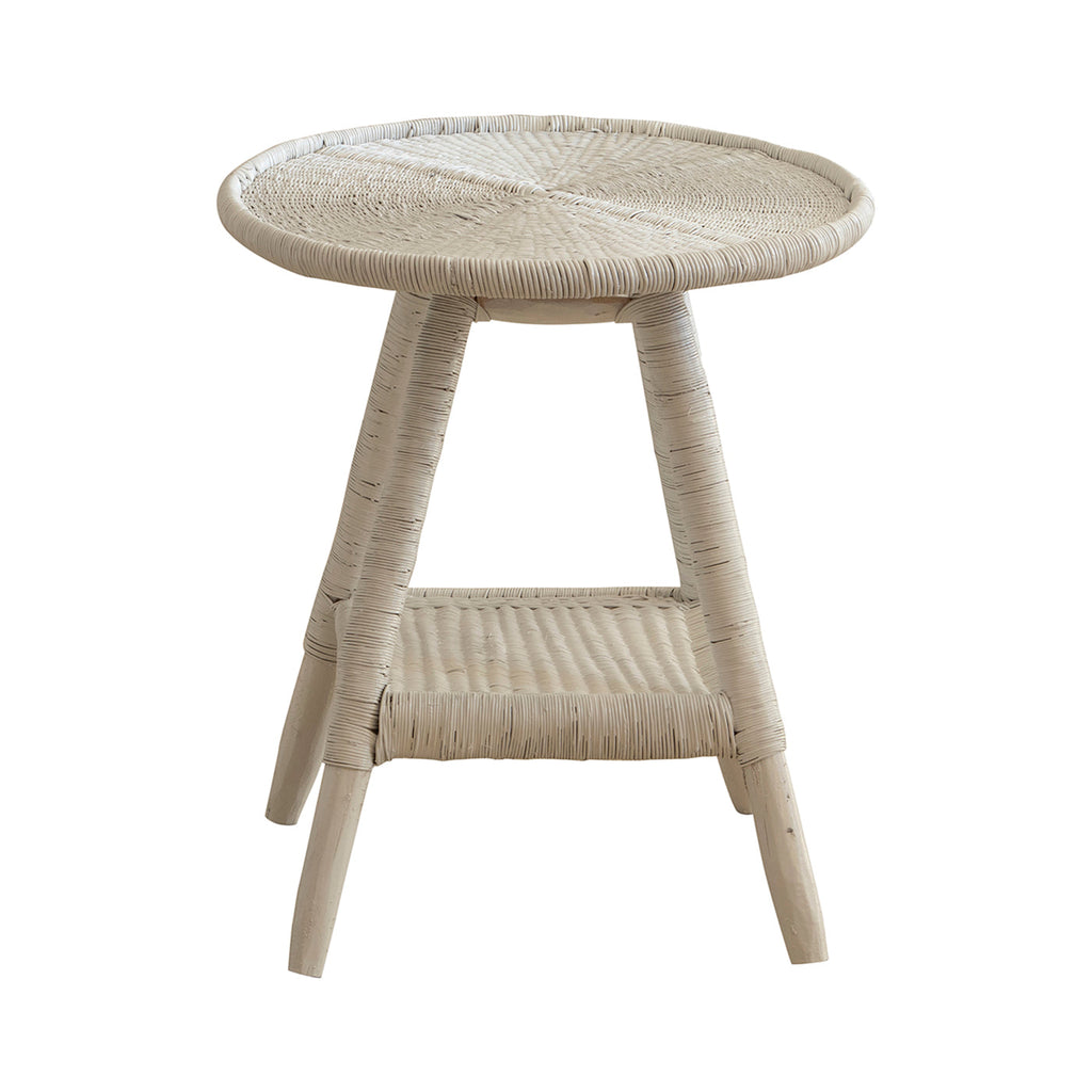 White Handwoven Malawi Cane Furniture – Chair, Table & Loveseat