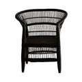 Black Handwoven Malawi Cane Furniture – Chair, Table & Loveseat