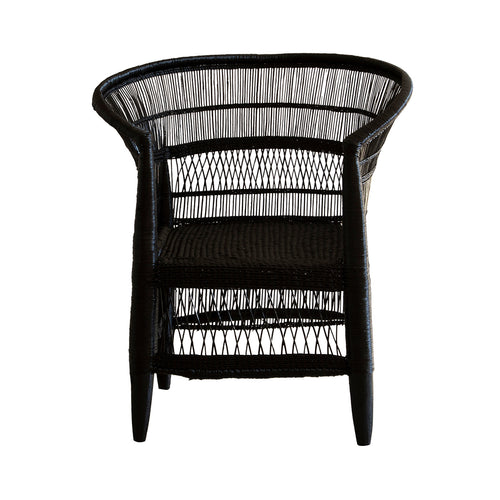 Black Handwoven Malawi Cane Furniture – Chair, Table & Loveseat