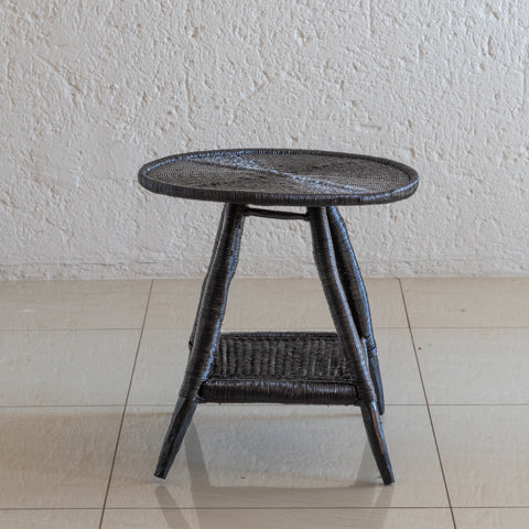 Black Handwoven Malawi Cane Furniture – Chair, Table & Loveseat